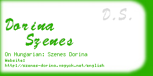 dorina szenes business card